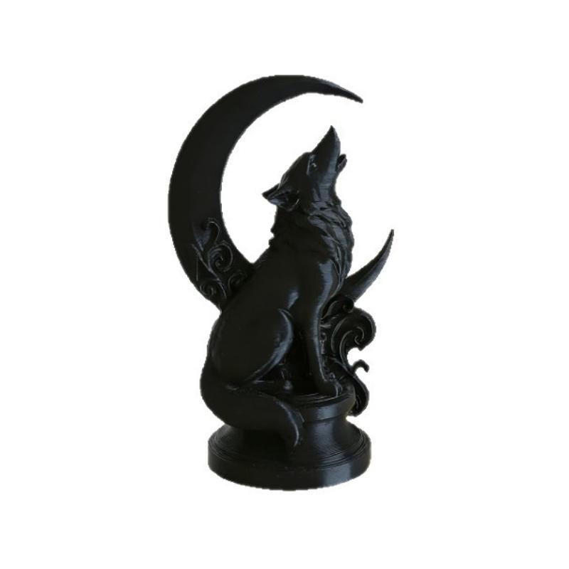 Adorno con forma de lobo lunar - Resin Craft Workshop reseña y precio