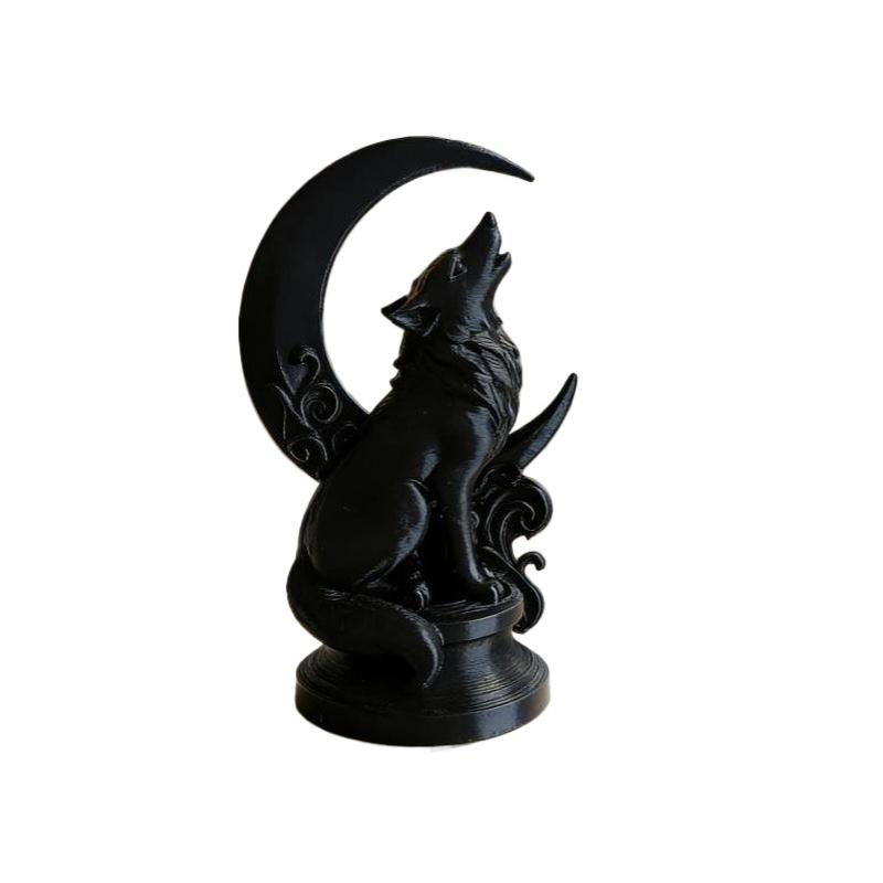 Adorno con forma de lobo lunar - Resin Craft Workshop reseña y precio
