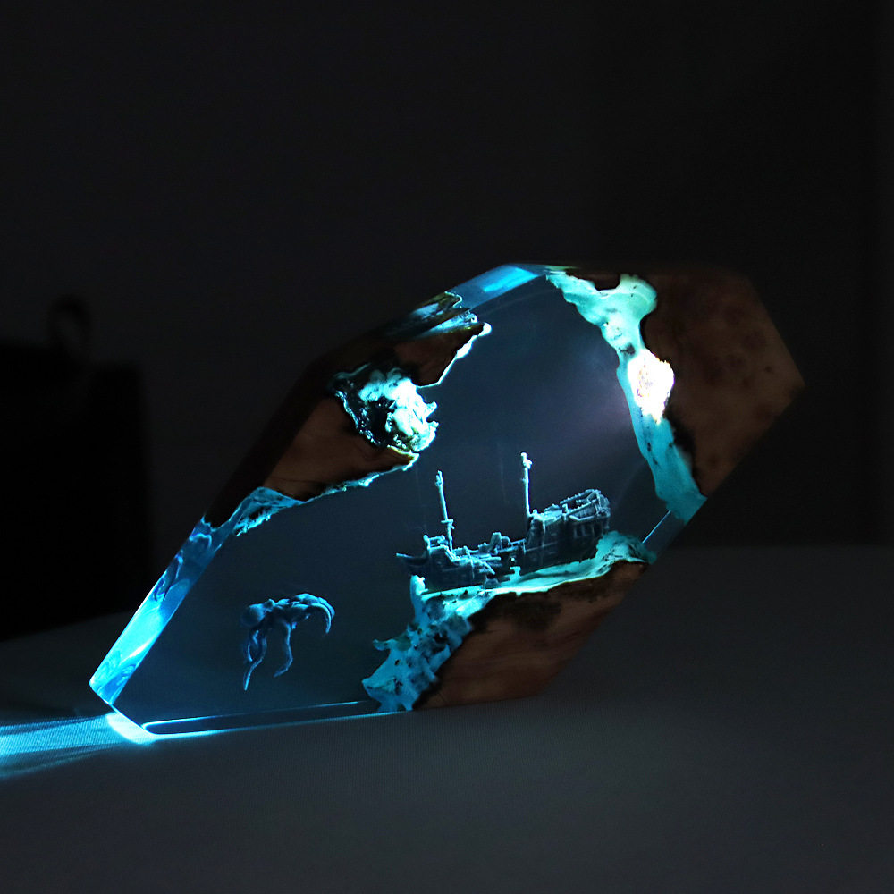 Adorno luminoso personalizado  - Crafting Resin reseña y precio
